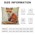 thumbnail image 5 of PRATYUS Vintage Animal Throw Pillow Covers Wild Animals Black Bear Fox Owl Hamster Square Decorative Cushion Covers with Rustic Lettering Pillowcases Cushion Case, 5 of 5