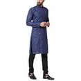 thumbnail image 4 of Indian linen style Kurta Bollywood style pajama set Achkan Pathani for…, 4 of 4