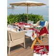 thumbnail image 4 of Outdoor Tablecloth with Umbrella Hole and Zipper, Red Truck Christmas Rectangle Table Cloth 60x84 Inch Waterproof Tablecloth, Xmas Tree Snowflake Gifts Winter Picnic Table Cover for Patio Camping, 4 of 7