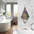 thumbnail image 2 of Yayeee 2 Pack Hand Towels for Bathroom 100% Cotton 16" x 28" Soft Absorbent Kitchen Towel, Forest Mushroom, 2 of 7