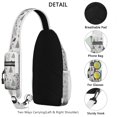 thumbnail image 3 of Sling Backpack,Christmas Forest Pattern Crossbody Bag with Water Bottle Holder,Waterproof Sling Bag for Men/Women with Chest Phone Holder for Hiking,Travel, 3 of 6