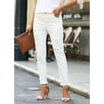 thumbnail image 2 of Womens Jeans High Waisted Stretchy Ripped Distressed Tummy Control Straight Ankle Jean for Women Trendy, 2 of 11