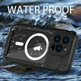 thumbnail image 5 of Decase for iPhone 14 Pro Waterproof Case - Built-in [9H Tempered Glass] Screen & Camera Protection [Compatible with MagSafe][Military Shockproof], IP68 Dustproof Full Body Protection - Black, 5 of 9