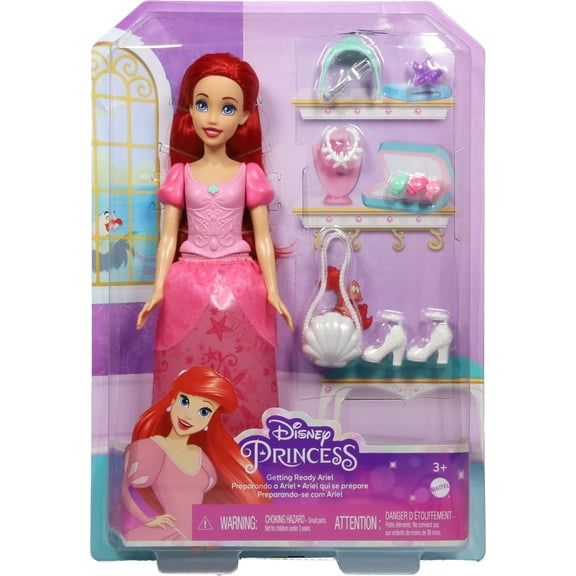 Disney Princess Ariel Doll with Shiny Clothing and Accessories, Inspired by Disney Movie