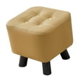 thumbnail image 4 of kowaku Small Footstool Ottoman Stool Comfortable Stable Shoe Changing Stool Foot Stool for Couch Entryway Living Room Doorway Office Yellow, 4 of 9