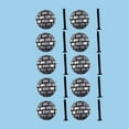 thumbnail image 2 of Renovators Supply Round Iron Kitchen Cabinet Knob Pull Decorative Brick style Pewter Finish Vintage Metal Knobs for Dresser or Drawer Pull Handle w/Screws Pack of 10, 2 of 9