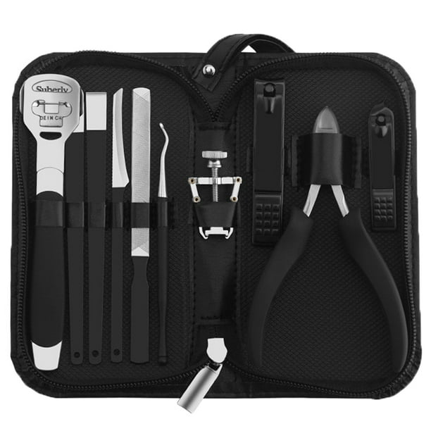 Kit de manicura para uñas encarnadas, cortauñas, cortauñas gruesas, recortador de pies, lima para uñas de los pies