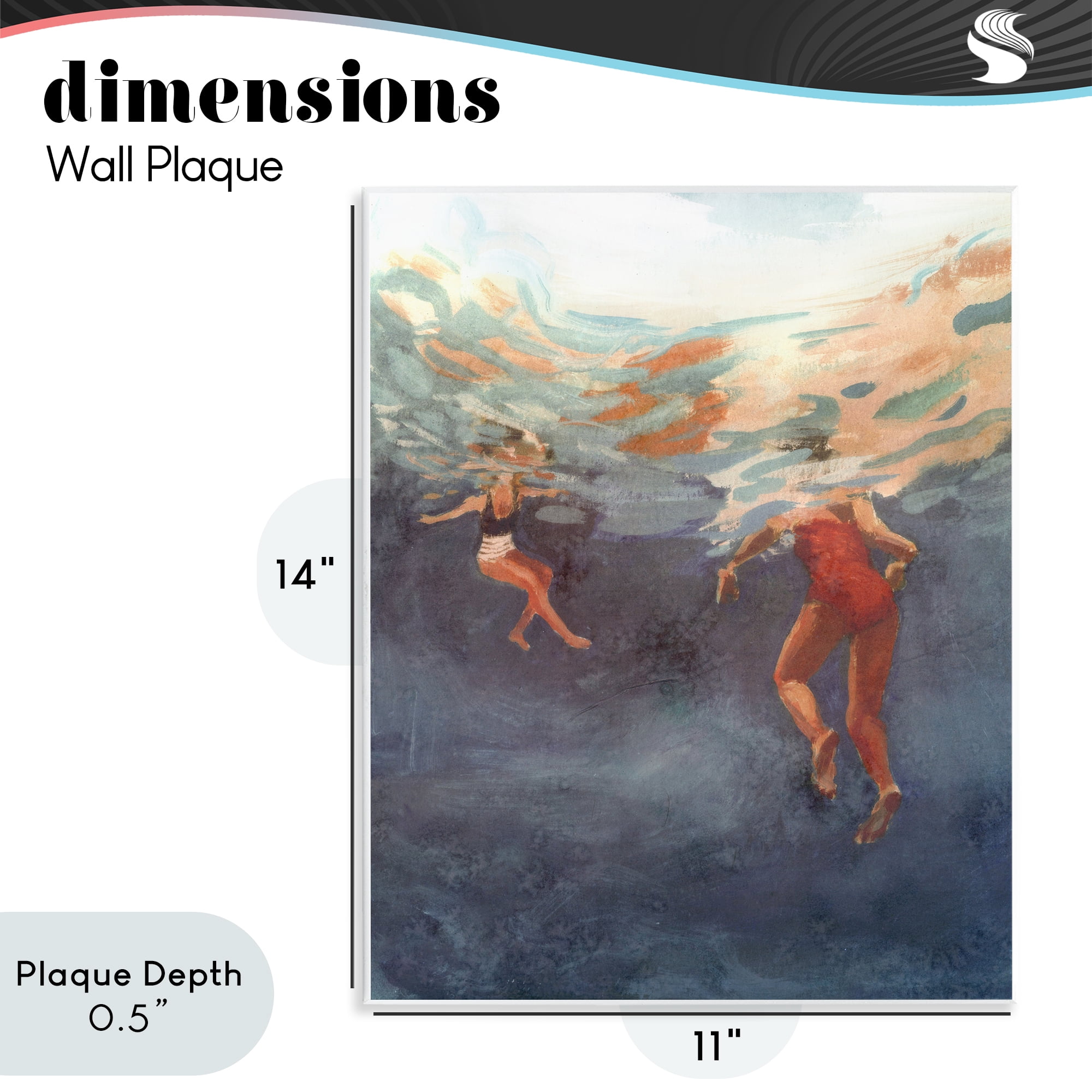 Stupell Industries Summer's Dance Swimmers Wall Plaque Art, design by Victoria Barnes