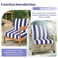 thumbnail image 4 of Outdoor Deep Seat Cushions Set, 24x24x4.3 inch, Fade Resistant, Waterproof Patio Chair Cushion with Backrest(blue white), 4 of 7