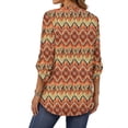 thumbnail image 5 of Fantaslook Roll Up Blouses for Women Dressy Casual Long Sleeve Tunic Tops V Neck Shirts Work Blouses, 5 of 9
