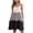 Black, variant on Boho Dresses for Women 2026 Tie Shoulder Spaghetti Strap Tiered Ruffle Mini Dress Loose Flowy Sundress Casual Beach Sun Dress Holiday Travel Clothing
