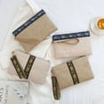 thumbnail image 2 of Firefly hope Bolso de hombro tejido para mujer, bolso de mano y neceser, elegante bolso de playa de verano, 27,6 x 3 x 18 cm (verde y blanco)., 2 of 5