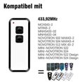 thumbnail image 4 of 433.92 MHz Garage Door Remote Control, for NOVOTRON 502 MAX43-2, MINI-,Garage Door Opener 2Pack 26-27s, 4 of 5