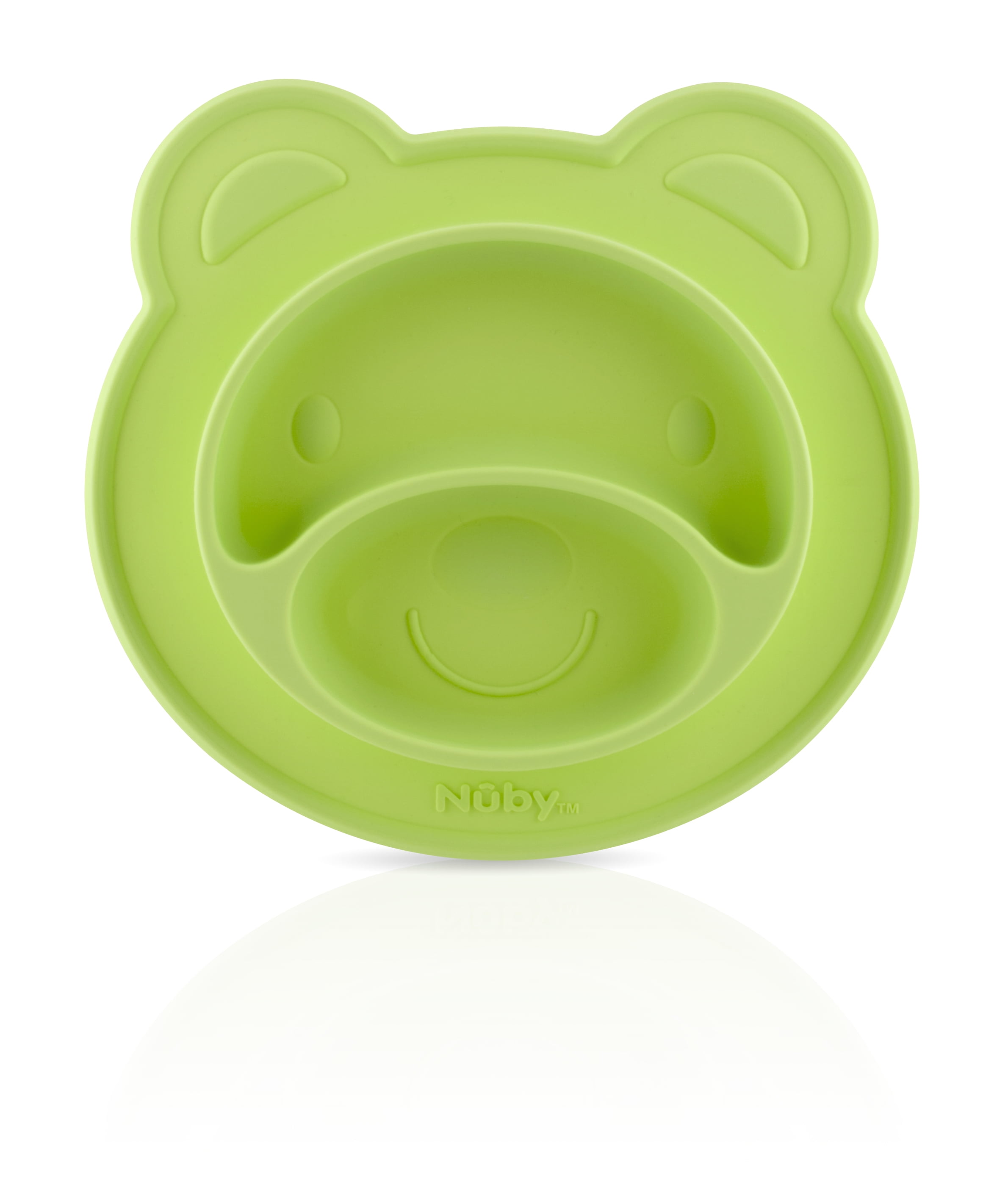 Nuby Bear Silicone Feeding Mat, Green