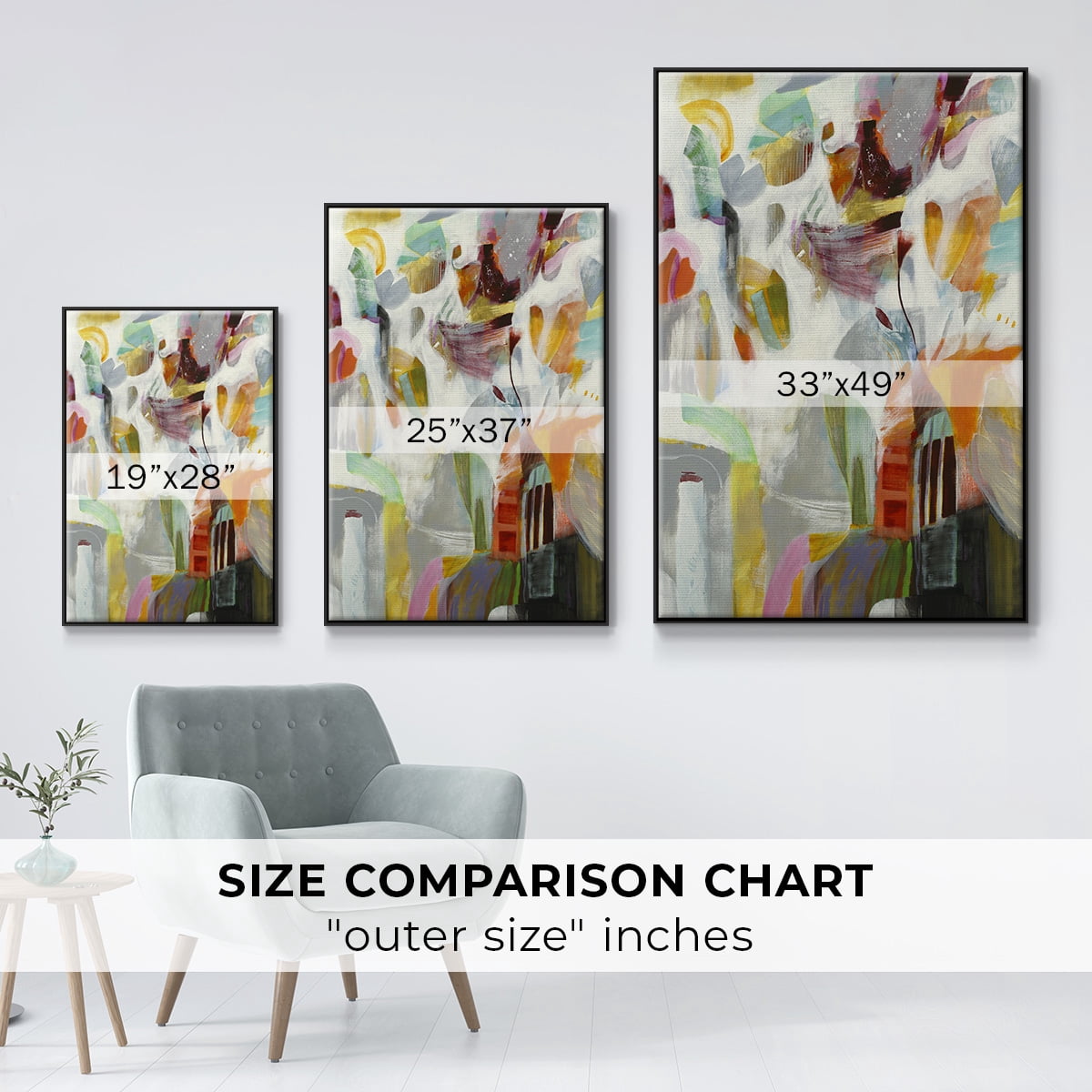 Renewal Framed Premium Gallery Wrapped Canvas - Ready to Hang - 27 x 41 - Black Floating Frame