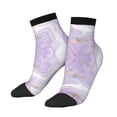 thumbnail image 2 of Bingfone Lavender Glitter Foil Stripes Design Patterned Men'S Women'S Casual Cotton Socks, 2 of 9