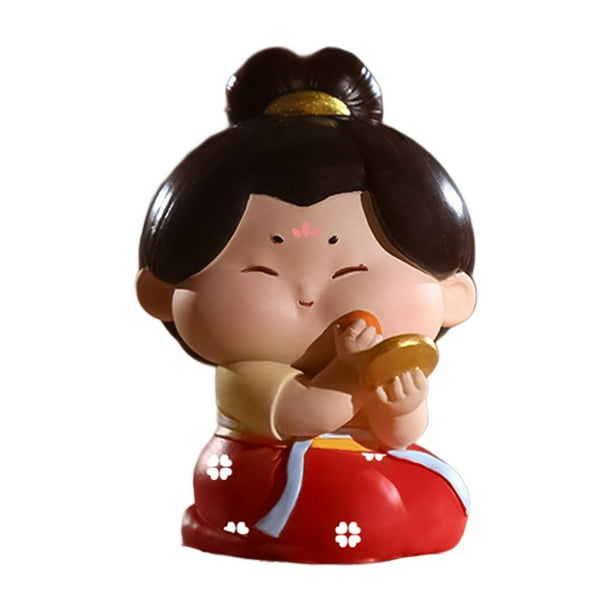 Colección de figuras de niña de dibujos animados Manualidades Decoración de escritorio en miniatura Figura pequeña para Constituir