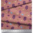 thumbnail image 3 of Soimoi Brown Rayon Fabric Plate & Teacup Beverages Printed Fabric 1 Yard 56 Inch Wide, 3 of 3