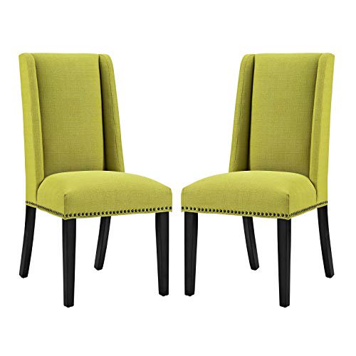 Modway Baron Dining Chair Fabric Set of 2, Wheatgrass