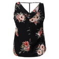 thumbnail image 3 of FashionOutfit Women's Floral Print Sleeveless V-neckline Woven Chiffon Blouse Top, 3 of 4