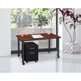 thumbnail image 2 of Regency Kee 48 x 24 in. Mobile Desk with Storage- Cherry Top, Black Legs, 2 of 6