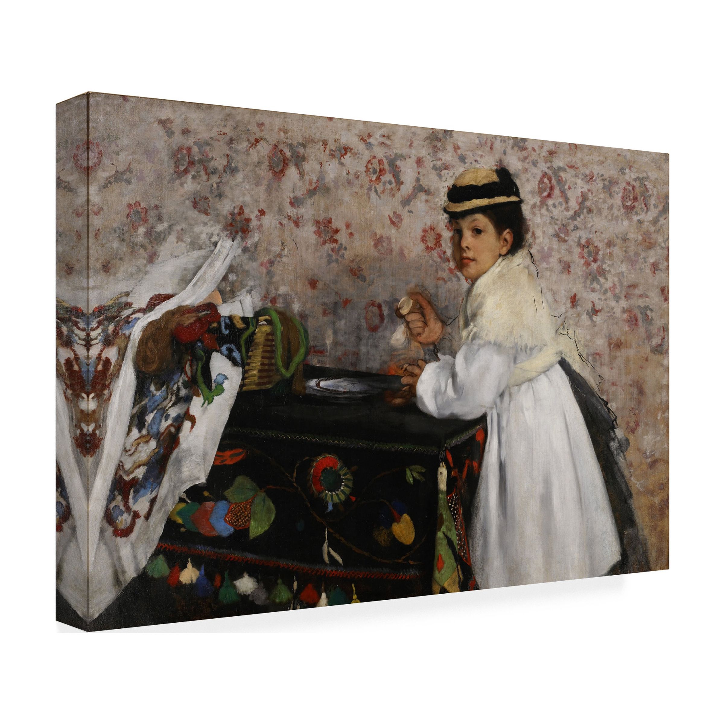 Degas 'Portrait Of Hortense' Canvas Art
