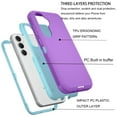 thumbnail image 4 of Ebizware for Samsung Galaxy S23 FE 5G Phone Case, Heavy Duty Shockproof Case [Military Grade Drop Tested] Dual Layer Full Body Protective Cover for Galaxy S23 FE 5G - Purple/Mint, 4 of 7