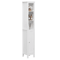 thumbnail image 2 of Gzxs Freestanding Tall Storage Cabinet with Adjustable Shelves and Anti-Tip Device, 67" Slim Bathroom Cabinet with Open Compartments for Bedroom, Living Room, Dining Room, White, 2 of 9