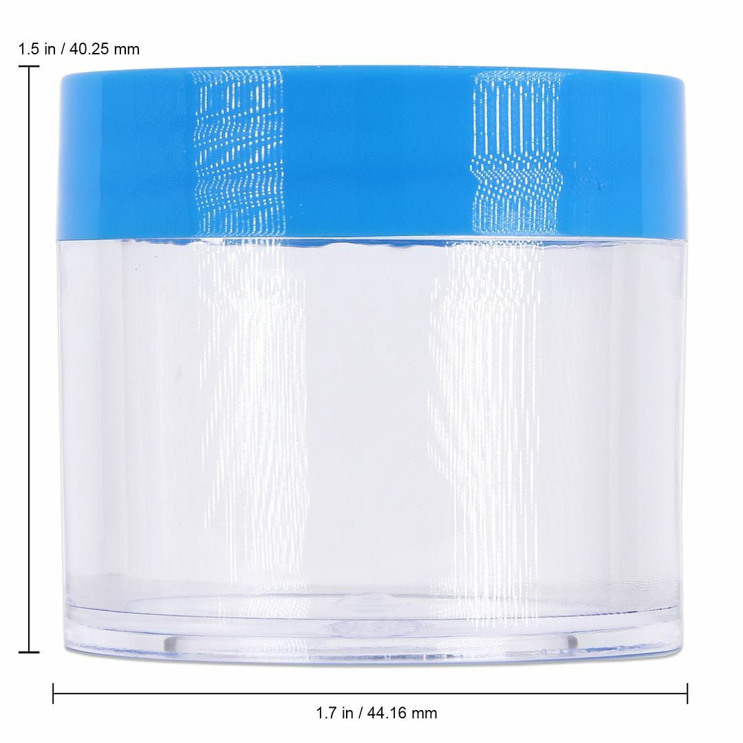 Beauticom 648 Pieces 30G/30ML(1 Oz) High Quality Thick Wall Round Clear Plastic Container Jars with Flat Top Lid - 648 Jars (1 Case)