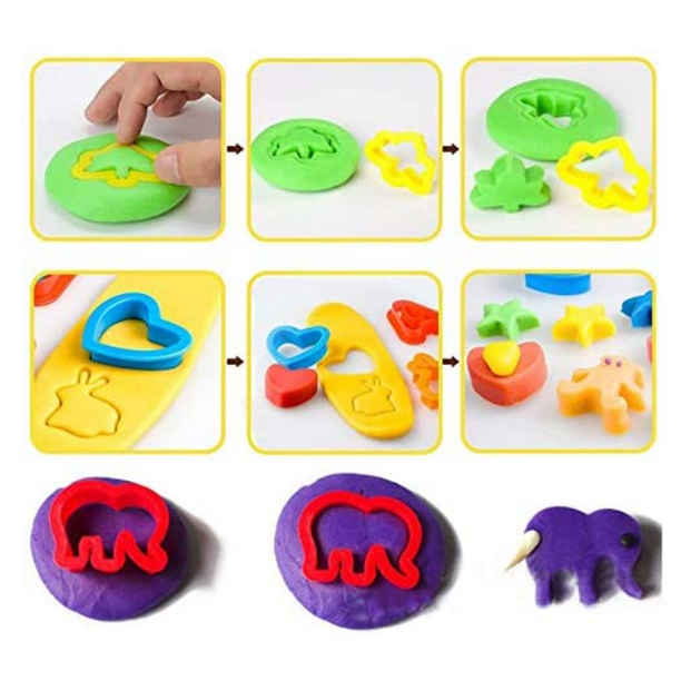 Juego De 5 Jeringas Para Plastilina - Accesorios De Amasado Para Niños, Formas Coloridas, Fomenta Creatividad Y Motricidad Fina