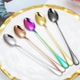 thumbnail image 3 of Djiypn Long Handle Spoon, Coffee Stirrers, Premium Stainless Steel Coffee Spoons, Ice Tea Spoons, Ice Cream Spoon, Cocktail Stirring Spoons, Tea Spoons, 1Pack(Silver), 3 of 7