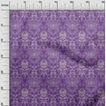 thumbnail image 3 of oneOone Viscose Jersey Purple Fabric Damask Sewing Fabric By The Yard Printed Diy Clothing Sewing Supplies 60 Inch Wide, 3 of 4