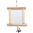 thumbnail image 1 of Bird Mirror Household Bird Toy Cage Parrot Toy Hanging Bird Mirror Decor Parrot Supply With Bell, 1 of 4