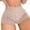 Beige, variant on Women's Flat Angle Underwear Breathable High Waisted Underwear Remote Control Panties XXL