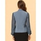 thumbnail image 3 of INSPIRE CHIC Blusa De Manga Larga De Gasa Con Cuello Anudado Para Mujer Azul gris claro XL, 3 of 4
