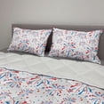 thumbnail image 2 of 4th of July Comforter & Sham Bedding Set, American Festivities with Freedom and Liberty Themes Summer Celebrations, 3 pcs Duvet Set Microfiber Filling Quilt, 5 Sizes, Red White Blue, by Ambesonne, 2 of 4