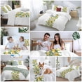thumbnail image 6 of Yellow Lemon Bedding 3 Piece Duvet Cover Set California King, Simple Spring Botanical Fruit Leaves Flower Soft Microfiber Comforter Cover with Zipper Closure & Pillowcases, FadeResistant Quilt Cover, 6 of 9