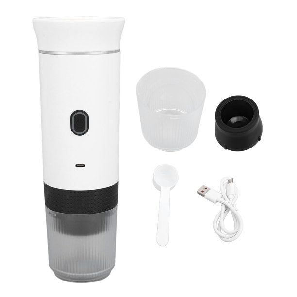 Machine à Expresso Portable 12V Pour Voiture - Chauffante Avec USB-C, Compatible Café Moulu Et Capsules