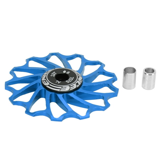 Bicycle Rear Derailleur Wheel, Ceramic Ball Reduce Friction Prevent Chain Off Bike Rear Derailleur Roller For Mountain Bike Blue