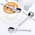 thumbnail image 3 of Juego de 4 cucharas de café para guitarra, cucharas de postre de acero inoxidable 304, mini cucharas mezcladoras para té, leche, postre, bebida, helado, batido, 3 of 5