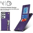 thumbnail image 5 of Crossbody Case for Samsung Galaxy S21 Ultra 5G Case with Card Holder,Galaxy S21 Ultra Wallet Case for Women Girl PU Leather Lanyard Strap Magnetic Clasp Kickstand ID Credit Card 6.8",Purple, 5 of 17