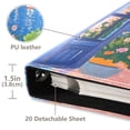 thumbnail image 3 of FORMRS 3 Ring Photo Album 4"x6" Self Adhesive Large Capacity PU Leather Cover, Blue Window, 3 of 8