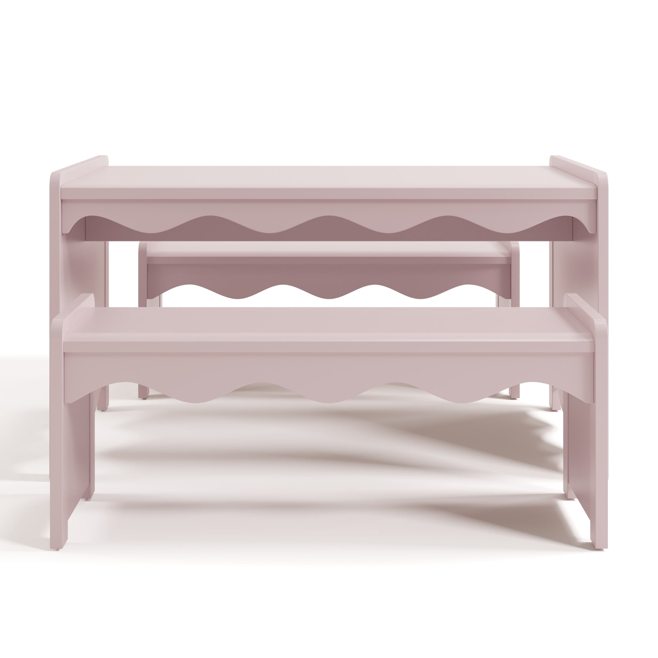 Storkcraft Casablanca Montessori Indoor Kids Table and Bench Set - Blush