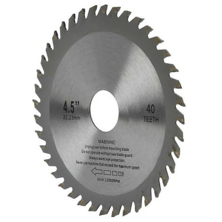 

4.5 40T Carbide Tipped Circular Saw Blade TCT Wood Angle Grinder 5/8 -7/8 Reducer included