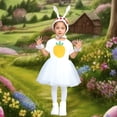 thumbnail image 2 of Easter Girl Outfits Short Sleeve Tutu Tulle Dresses and Headband Set Dress up Performance Dancewear Cute Clothes for Girls 9-10 Years, 2 of 4