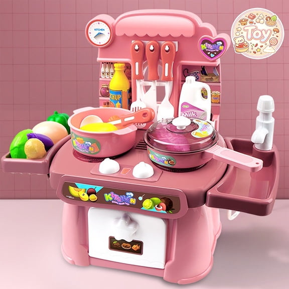Ice Cream Pretend Play Set with Cupcakes, Serving Rack and Scoop, Dessert Shop Simulation Toys, Sweet Treat Role Play Kit, Christmas Birthday Gifts, Toys for Toddler Baby Kids Boys Girls, Age 3 
