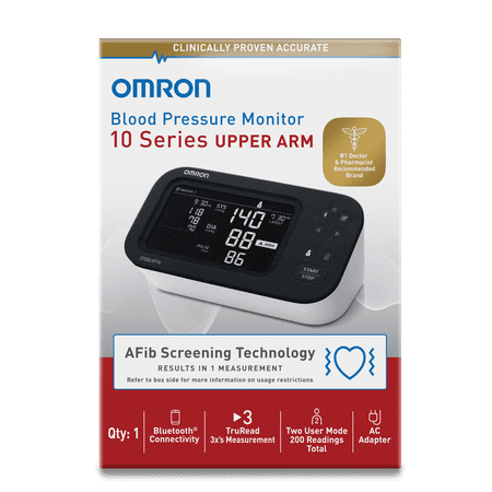 Omron - 10 Series Upper Arm Blood Pressure Monitor - Black