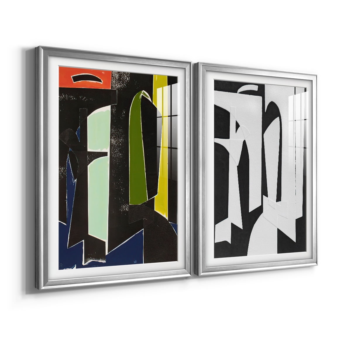 Wexford Home Spanish Arches Premium Framed Print, 30.5" x 42.5" - Ready to Hang, Silver (Set of 2)