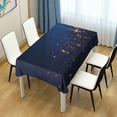 thumbnail image 2 of DEIARA Blue Music Square Tablecloth 54×72in Polyester Fabric Tablecloth Washable Dust Resistant Wrinkle Resistant, 2 of 9