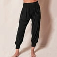 thumbnail image 2 of MSJUHEG Yoga Pants Yoga Pants Women Yoga Joggers Workout Sweat Pants Comfy Lounge Pants Polyester,Spandex Relaxed Pull-On Styling Straight-Leg Lightweight Two Pockets Long Workout Pants Women Black S, 2 of 9